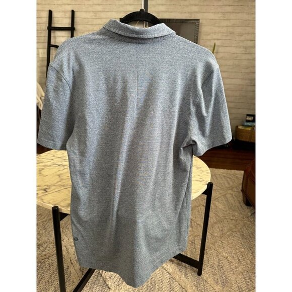 Lululemon Heathered Black Evolution Short-Sleeve Polo Shirt Mens Size M - Picture 4 of 5